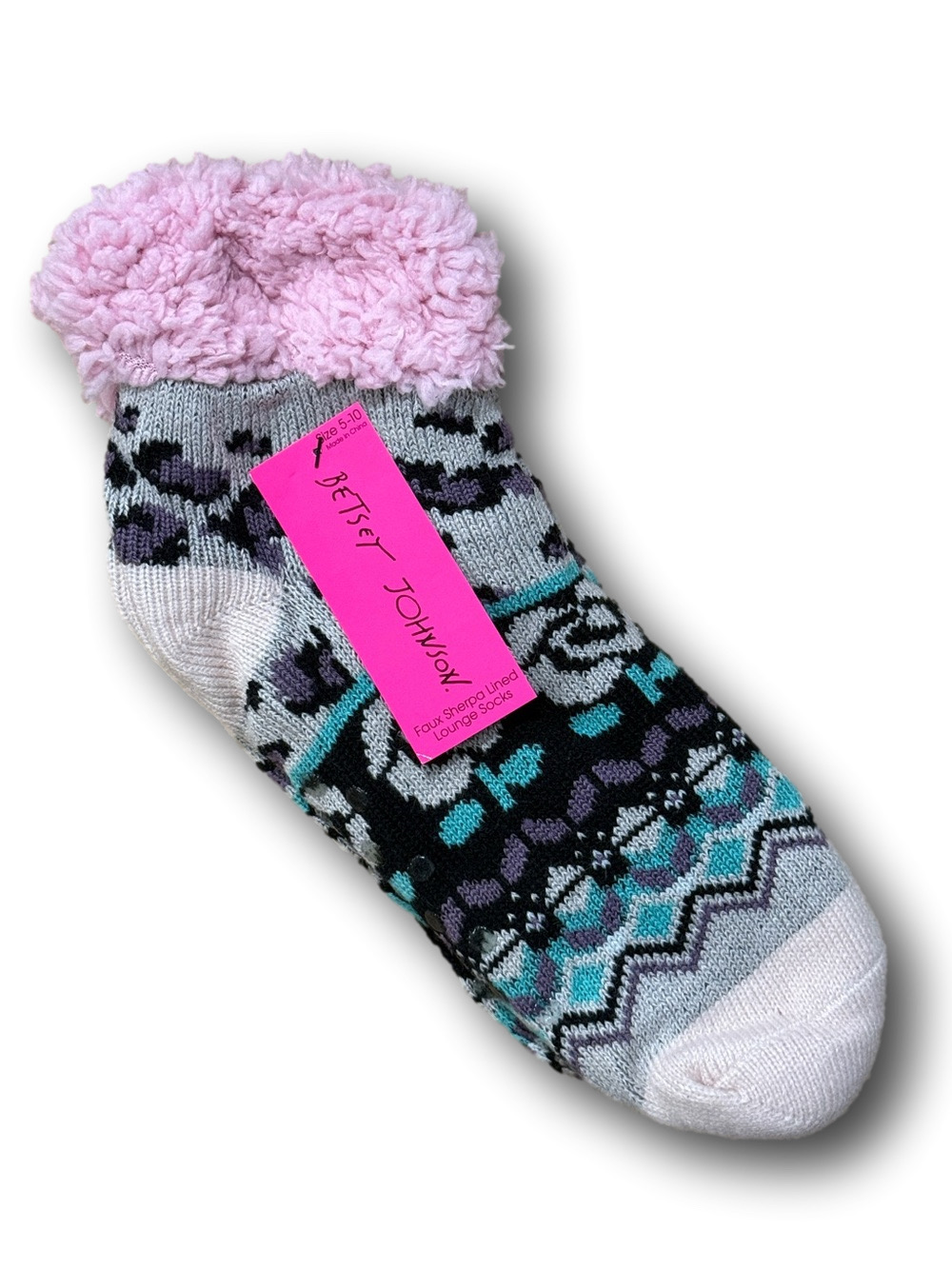 Betsey Johnson Faux Sherpa Lined Lounge Socks - NWT